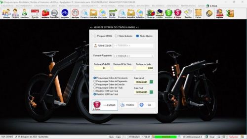 Software para Loja de Bicicletaria com Serviços Vendas Estoque e Financeiro v4.0 Plus - Fpqsystem 682034