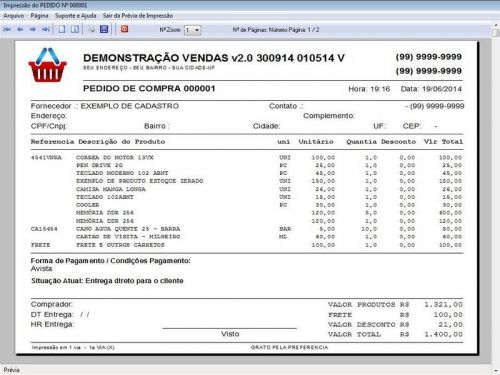 Software para Loja de Calçados com Controle de Estoque Pedido de Vendas e Financeiro v2.0 - Fpqsystem 662231