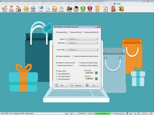 Software para Loja de Calçados com Controle de Estoque Pedido de Vendas e Financeiro v4.0 Plus - Fpqsystem 663202