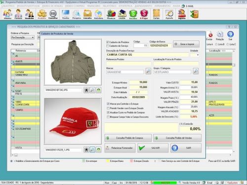 Software para Loja de Roupas com Controle de Estoque Pedido de Vendas e Financeiro v4.0 Plus - Fpqsystem 663169