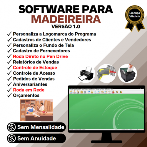 Software para Madeireira com Controle de Estoque Pedido de Vendas v1.0 - Fpqsystem 658692