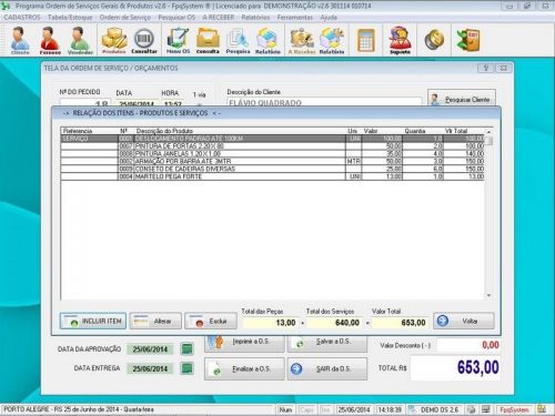 Software para Orçamento e Ordem de Serviço Limpeza e Higienização v2.6 - Fpqsystem 658885