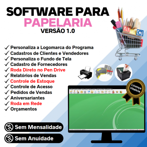 Software para Papelaria e Presentes com Controle de Estoque e Pedido de Vendas v1.0 - Fpqsystem 658557