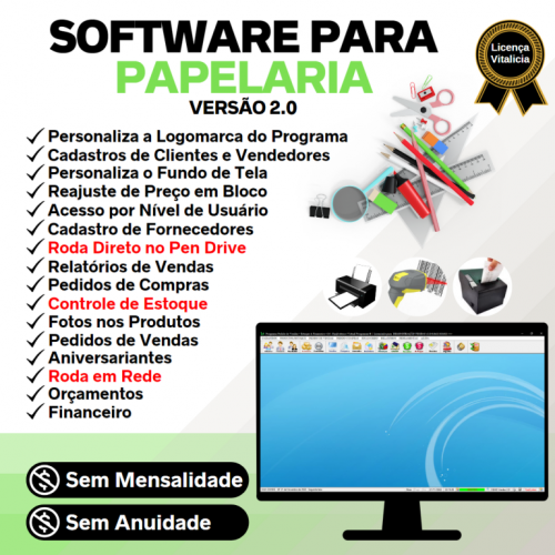 Software para Papelaria e Presentes com Controle de Estoque Pedido de Vendas e Financeiro v2.0 - Fpqsystem 661998