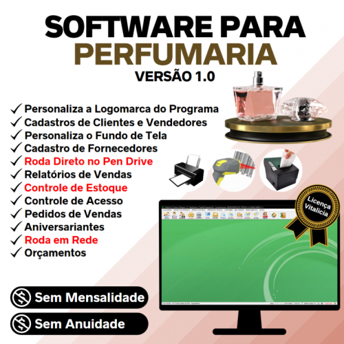 Software para Perfumaria com Controle de Estoque e Pedido de Vendas v1.0 - Fpqsystem 658560