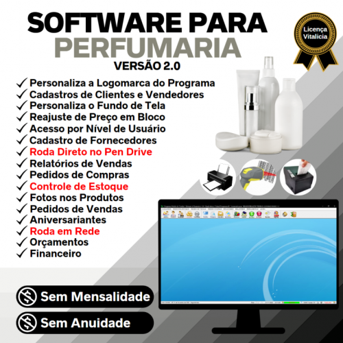 Software para Perfumaria com Controle de Estoque Pedido de Vendas e Financeiro v2.0 - Fpqsystem 661996
