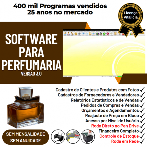 Software para Perfumaria Controle de Estoque Pedido de Vendas e Financeiro v3.0 Plus - Fpqsystem 663492