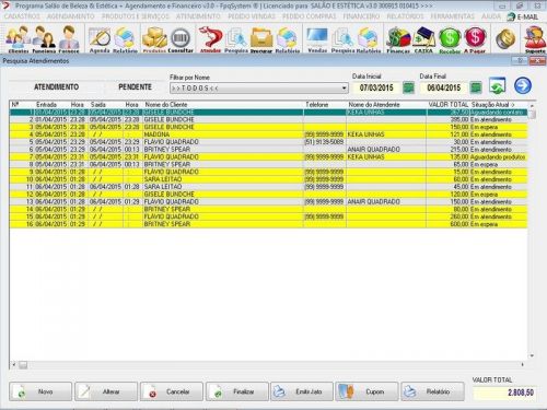 Software para Salão de Beleza Agendamento Financeiro v3.0 - Fpqsystem 661624