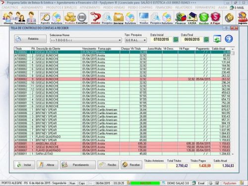 Software para Salão de Beleza Agendamento Financeiro v3.0 - Fpqsystem 661633