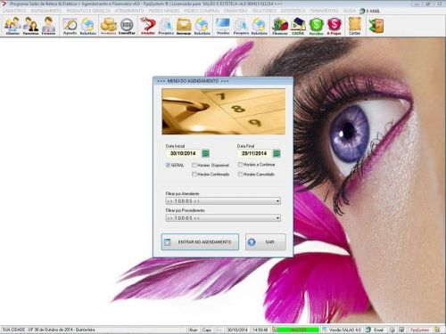 Software para Salão de Beleza Agendamento Financeiro v4.0 Plus - Fpqsystem 661578