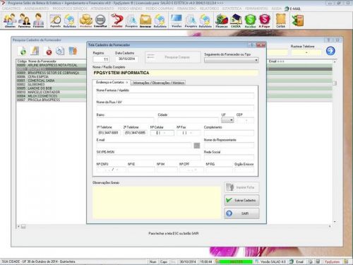 Software para Salão de Beleza Agendamento Financeiro v4.0 Plus - Fpqsystem 661583