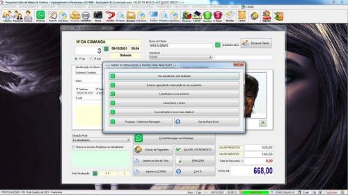 Software para Salão de Beleza Agendamento Financeiro v6.0 Plus  Whatsapp via Atendimento - Fpqsystem 661509