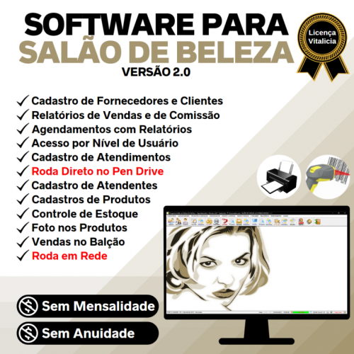 Software para Salão de Beleza com Agendamento v2.0 - Fpqsystem 661657