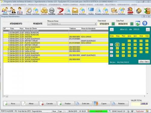 Software para Salão de Beleza com Agendamento v2.0 - Fpqsystem 661663