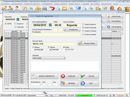 Software para Salão de Beleza com Agendamento v2.0 - Fpqsystem 661669
