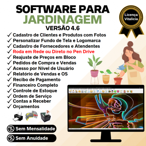 Software Para Serviços de Jardinagem e Orçamentos Financeiro V4.6 - Fpqsystem 664574