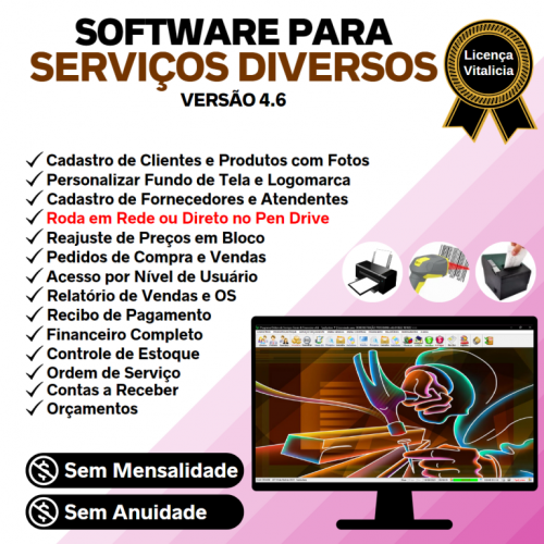 Software Para Serviços Diversos e Orçamentos Financeiro V4.6 - Fpqsystem 664655
