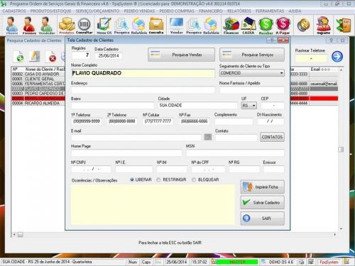 Software Para Serviços Diversos e Orçamentos Financeiro V4.6 - Fpqsystem 664663
