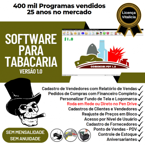 Software Pdv Frente de Caixa para Tabacaria com Estoque e Financeiro v1.0 - Fpqsystem 658218