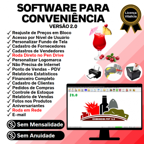 Software Pdv Para Conveniência Estoque e Financeiro 2.0 Plus - Fpqsystem 661835