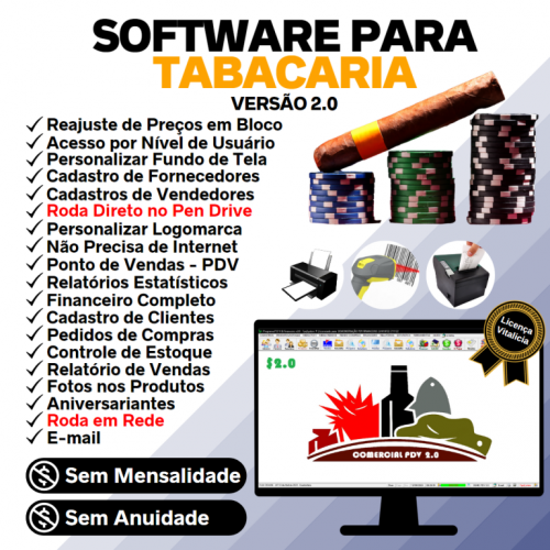 Software Pdv Para Tabacaria Estoque e Financeiro V2.0 Plus - Fpqsystem 661737