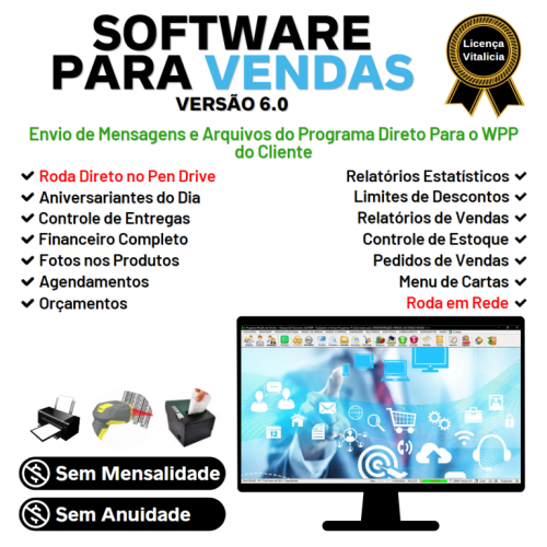 Software Pedido de Vendas e Estoque com Financeiro v6.0 Plus  Whatsapp - Fpqsystem 659571
