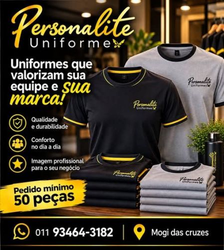 Somos referência em Uniformes personalizados com mais de 18 anos de experiência aqui.                                                                                                                    787963