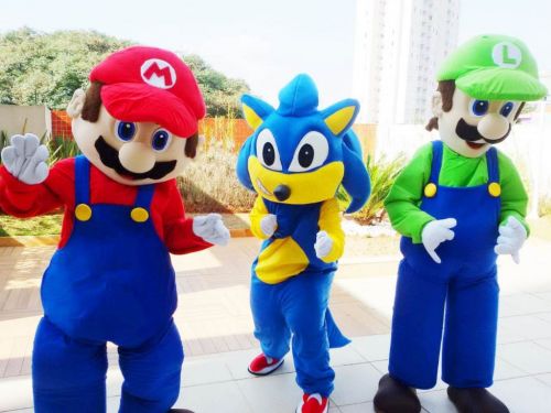 Sonic e Mario cover personagens vivos animação festas infantil 473808
