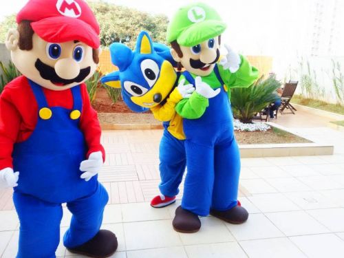Sonic e Mario cover personagens vivos animação festas infantil 473810