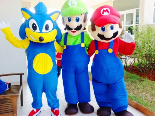 Sonic e Mario cover personagens vivos animação festas infantil 473811