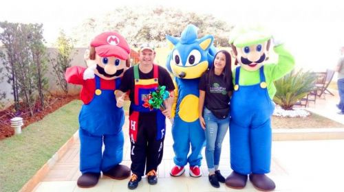 Sonic e Mario cover personagens vivos animação festas infantil 473813