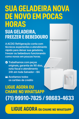Sua geladeira bebedouro ou freezer parou de funcionar? Entre em contato 760405