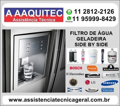 Substituição de filtro interno e externo geladeira importadas e nacionais  519222