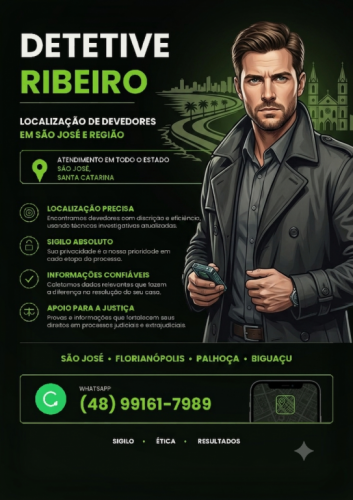 Sumiu sem deixar rastro? o Detetive Ribeiro encontra em São José e toda Santa Catarina  786290