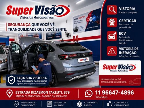 Super Visão Vistorias Taboão da Serra - São Paulo - Vistoria Cautelar - Vistoria Detran - Laudo de Transferência - Zona Sul 782999
