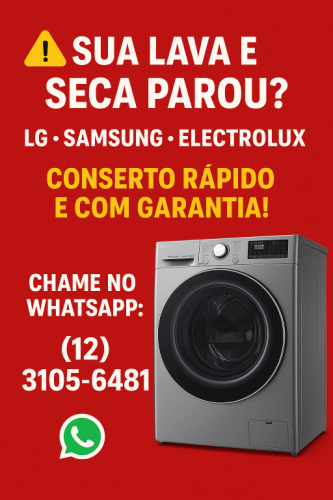Técnico máquina lava e seca em Taubaté 755007