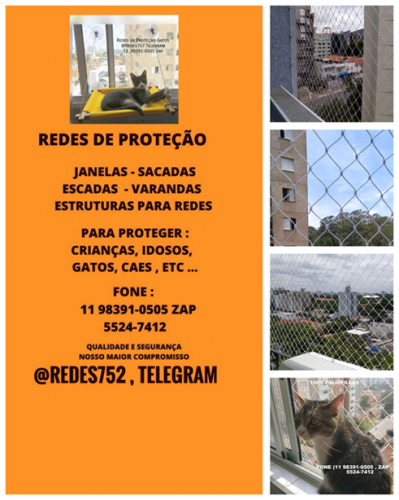 Telas de Proteção na Vila Madalena Rua Girassol 11 98391-0505 whats 634467
