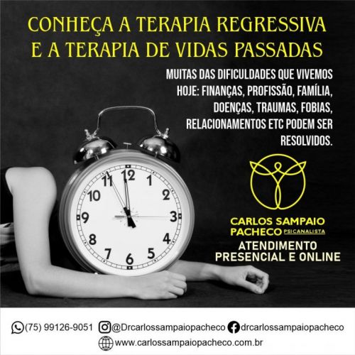 Terapia De Vidas Passadas  Feira De Santana Ba 75991269051 whatsapp Presencial e  Online 778194