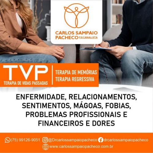 Terapia De Vidas Passadas  Feira De Santana Ba 75991269051 whatsapp Presencial e  Online 778201