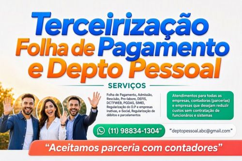 Terceirização Depto Pessoal 787816 Terceirização Depto Pessoal 787816