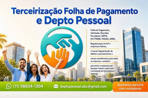 Terceirização Folha De Pagamento e Depto Pessoal 787823 Terceirização Folha De Pagamento e Depto Pessoal 787823