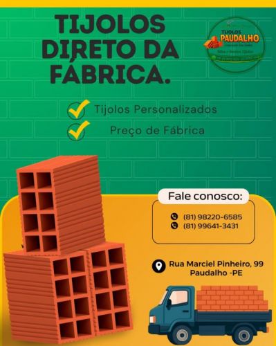 Tijolos Cerâmicos Fabricado Com 8 Furos  773658