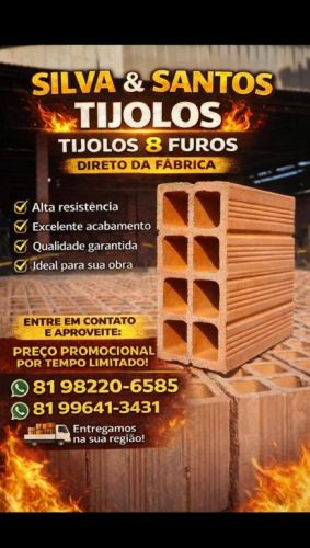 Tijolos direto da fábrica De 08 Furos - Na Promoção 784891