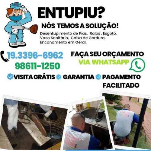 Tk Desentupidora Campinas Limpeza Caixa de Gordura Entupida Orç Grátis 633937