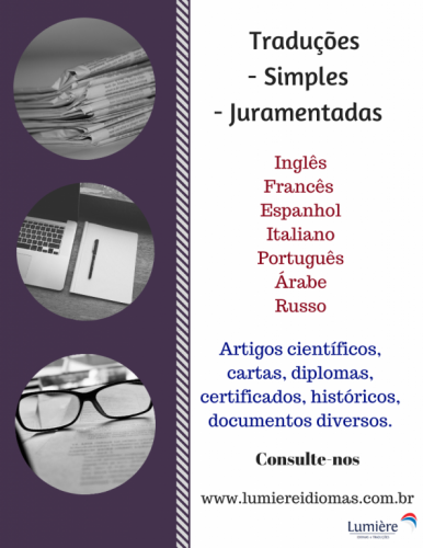 Traduções Simples e Juramentadas  Interpretação Simultânea e Consecutiva 531955