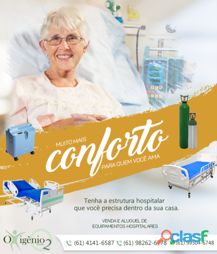 Tudo para tratamento de oxigenoterapia no conforto do seu lar - 61-4141-6587 687049