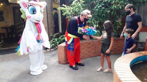 Unicornio personagem vivo cosplay Festa infantil 787139
