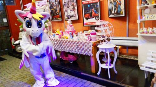 Unicornio personagem vivo cosplay Festa infantil 787142