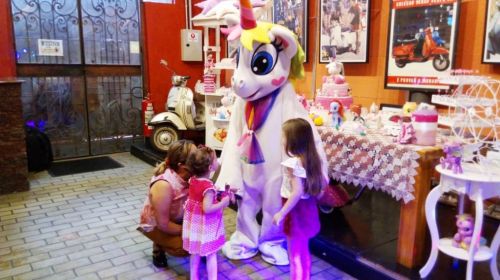Unicornio personagem vivo cosplay Festa infantil 787143