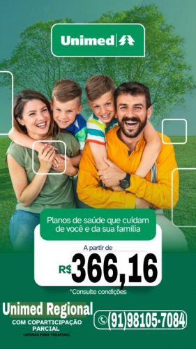 Unimed Regional com promoção Neste Mês-plano com coparticipação Parcial com cobertura Regional 780926